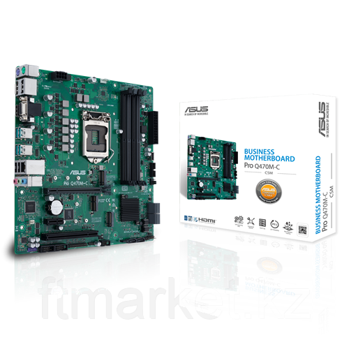 Сист. плата ASUS PRO Q570M-C/CSM, Q570, 1200, 4xDIMM DDR4, PCI-E x16, 2xPCI-E x1, M.2, 4xSATA, HDMI, DP, BOX