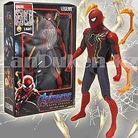 Детская фигурка Человека паука Spider man с подвижными ногами и руками с светоэффектом 14.5 см