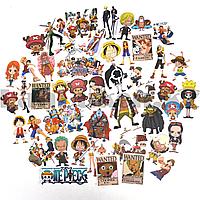 Декоративные наклейки виниловые водостойкие 50 шт One Piece Ван Пис
