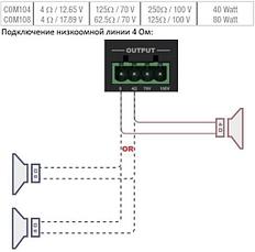 COM104 AUDAC трансляционный микшер-усилитель 40 Вт, фото 3