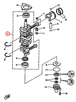 Коленвал в сборе Yamaha Y 40V Y 50H 6H41140014