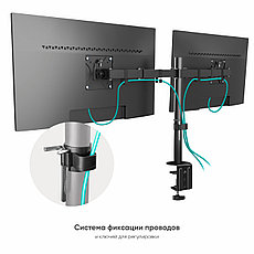 Кронштейн настольный для двух мониторов ONKRON D221E, фото 2