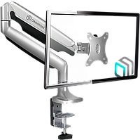 Кронштейн настольный для монитора ONKRON G100S/серебро/газлифт