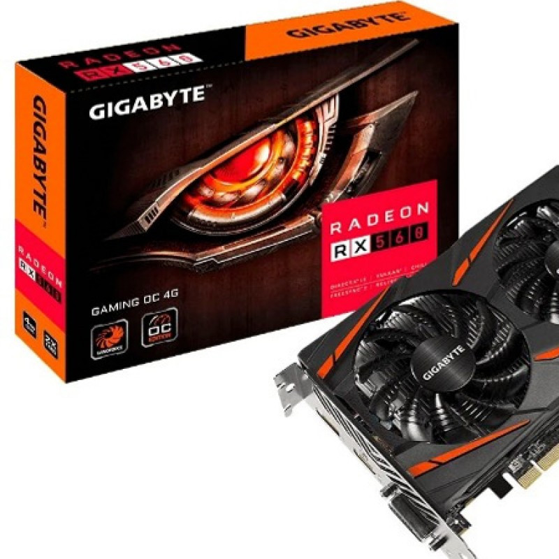 Видеокарта Gigabyte AMD Radeon RX 560 Gaming OC GDDR5 4GB, GV-RX560GAMING Арт.5353 - фото 1 - id-p97635581