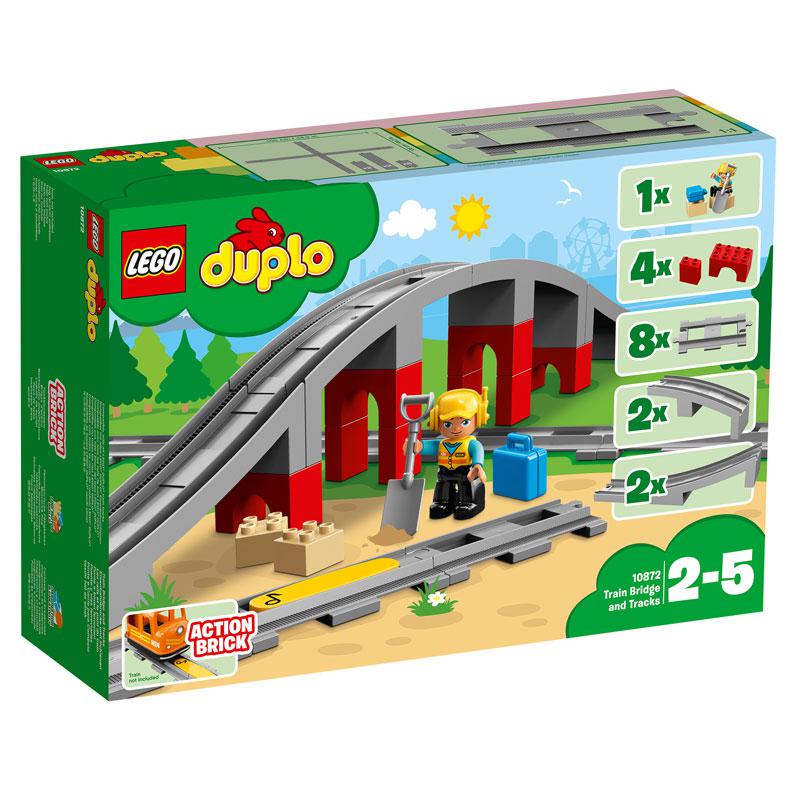 10872 Lego Duplo Железнодорожный мост и рельсы, Лего Дупло