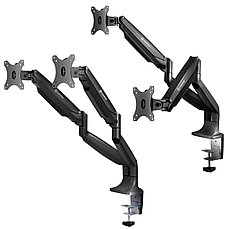 Кронштейн настольный для двух мониторов ONKRON G200B/черный/газлифт, фото 2