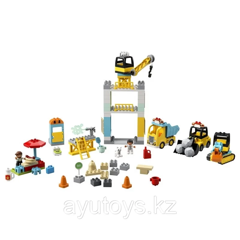10933 Lego Duplo Башенный кран на стройке, Лего Дупло - фото 3 - id-p76309309