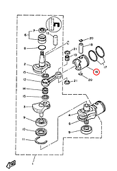 Комплект поршень \ кольца \ палец \ стопора STD Yamaha Y 25 - 30 Captain 61N1163100