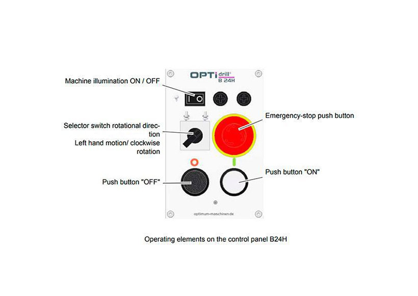 Настольный вертикально-сверлильный станок Optimum OPTIdrill B 24H (220В) - фото 5 - id-p36455171