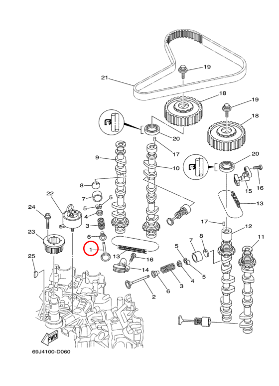 Подшипник коленвала низ Yamaha Y 2 9330630204 - фото 1 - id-p94117792