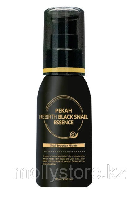 Эссенция для лица с муцином черной улитки Pekah Rebirth Black Snail Essence 60 ml