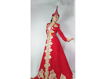 Прокат казахского платья Цвет красный