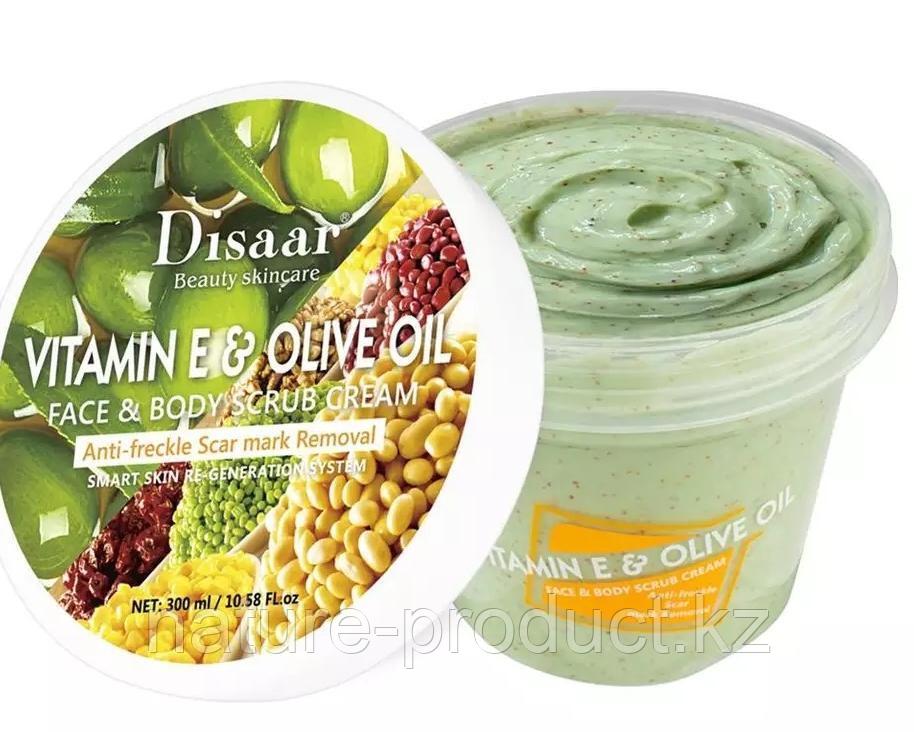 Крем-скраб для тела Disaar Face & Body Scrub Cream 300 ml Витамин Е и оливковое масло