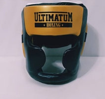 Шлем для бокса с бампером Ultimatum boxing ( Цвет черный )