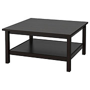 ХЕМНЭС Журнальный стол, черно-коричневый, 90x90 см