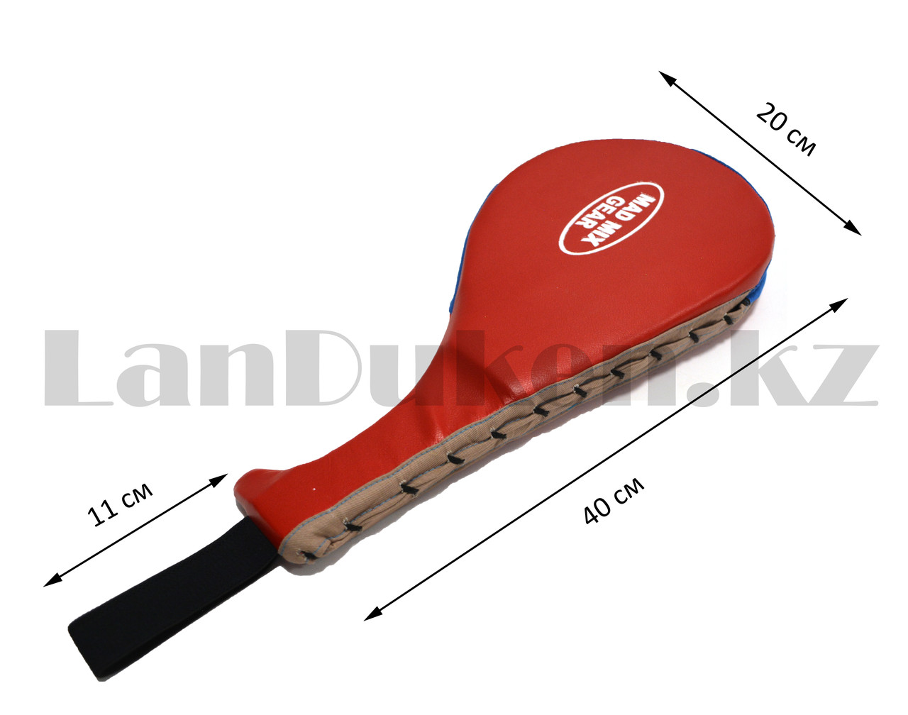 Лапа-ракетка для тхэквондо Mad Mix Gear двухсторонний барабанный красная - фото 2 - id-p97644169