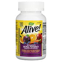 Alive! Once Daily Мультивитамины для женщин, 60 таблеток