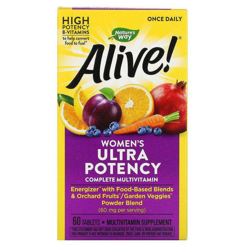 Alive! Once Daily Мультивитамины для женщин, 60 таблеток - фото 2 - id-p95994914