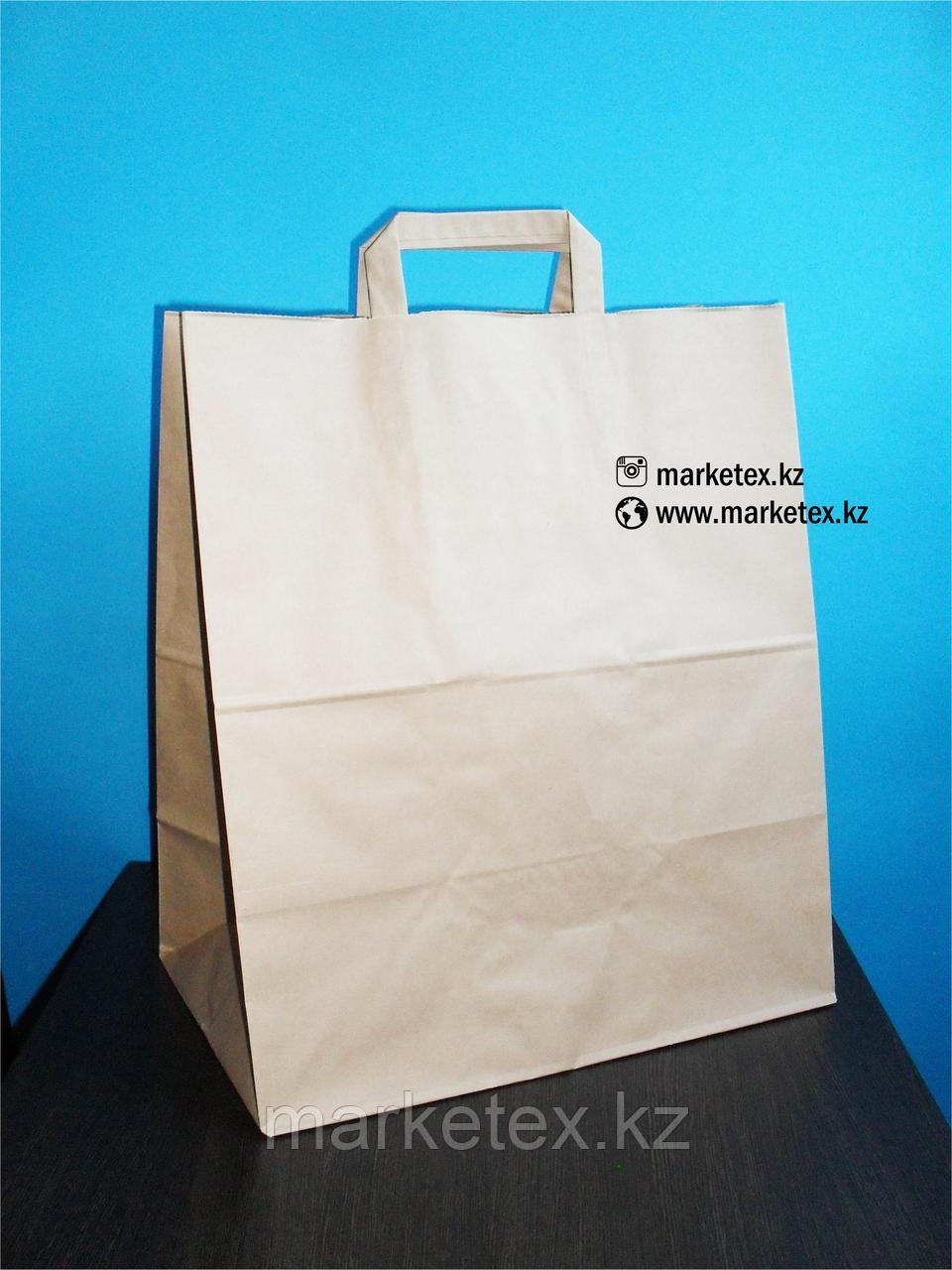 Пакет с ручками (крафт, 37х32х20, РФ)