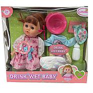 HX312-43 Пупс"Lunabebe" (горшок,бутылочка,одежда,памперс) отправляем в разобранном виде 38*35см, фото 2