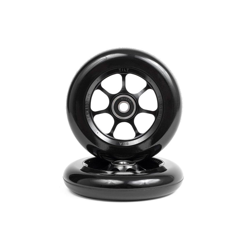 Колесо на трюковой самокат Tilt Stage III Durare Spoked Wheels (110mm - Black), фото 1