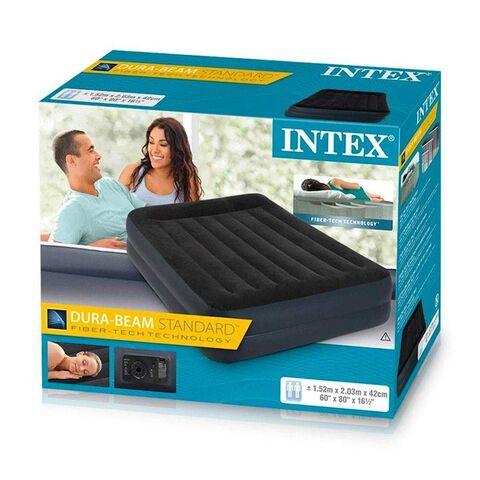 Кровать двуспальная надувная с подголовником и встроенным электронасосом INTEX 64124 + сумка для переноски - фото 4 - id-p97662098