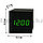 Настольные цифровые часы с будильником электрические с календарем под квадрат черные с зеленым циферблатом, фото 2