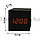 Настольные цифровые часы с будильником электрические с календарем под квадрат черные с красным циферблатом, фото 2