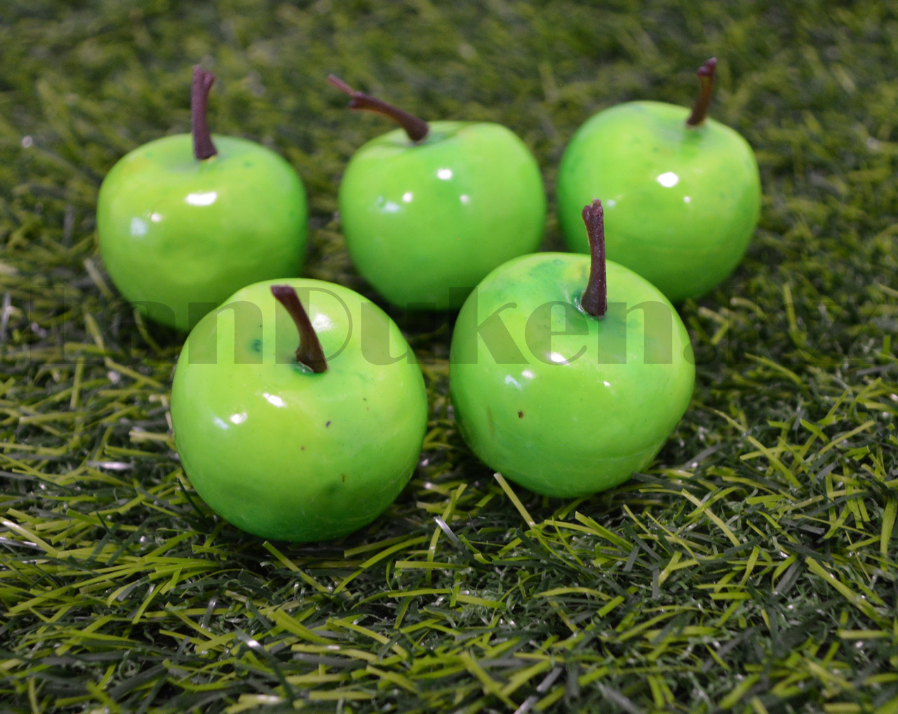 Искусственное яблоко ранетка декоративная муляж маленькая 5шт зеленая - фото 2 - id-p97652277
