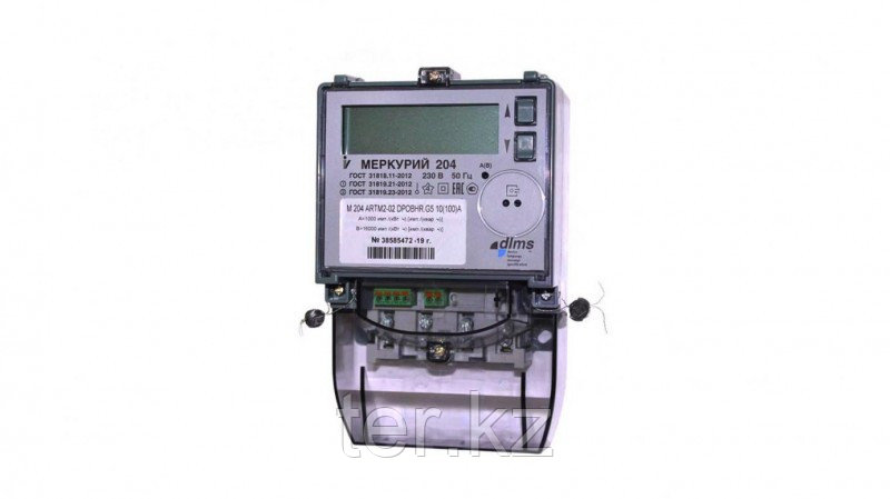 Счетчик электроэнергии Меркурий 204 ARTM(2) -09 POB.L2 - фото 1 - id-p97669995