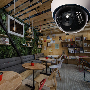 Комплект HD видеонаблюдения для Кафе-ресторана на 8 камер по ключ