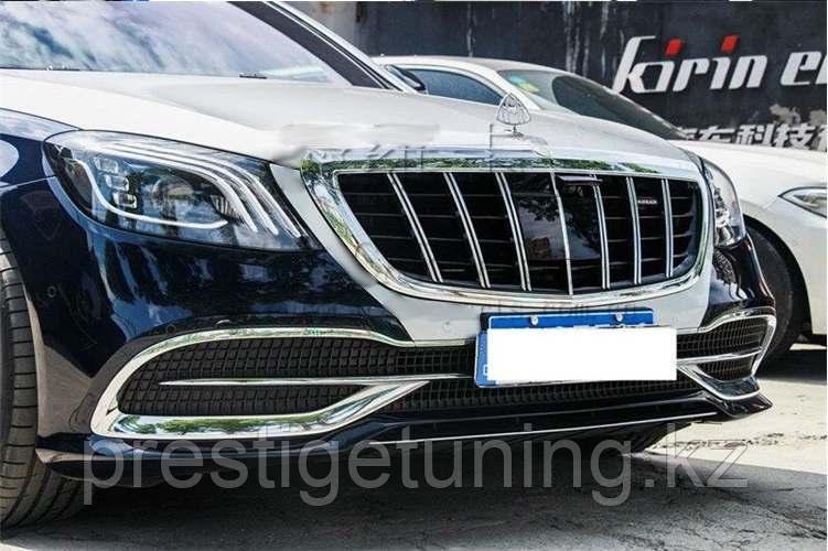 Решетка радиатора на Mercedes W222 2013-17 стиль GT BRABUS - фото 2 - id-p70989747