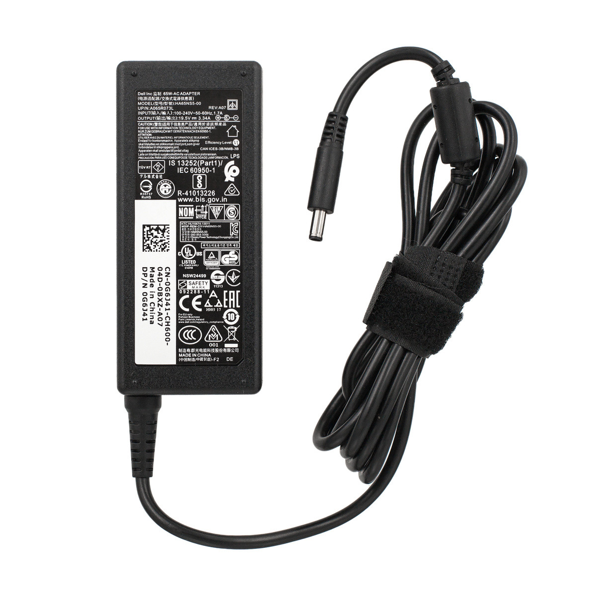 Зарядка для ноутбука Dell 19.5 v, 3.34A 65W, 4.5x3.0 мм - фото 1 - id-p65142232