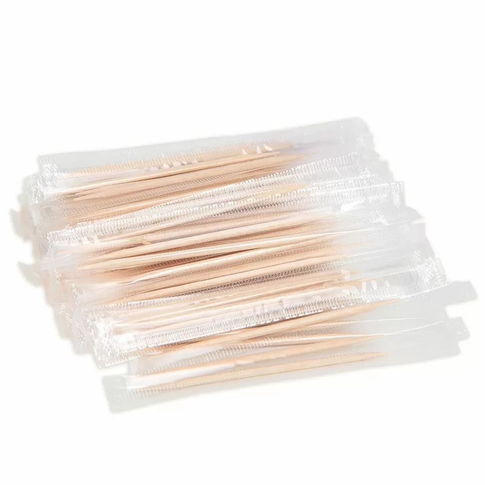 Зубочистки в индивидуальной упаковке 1000 шт, бамбук - фото 1 - id-p97677326