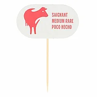 Маркировка-флажок для стейка "MEDIUM RARE" 8 см, 100 шт, Garcia de PouИспания