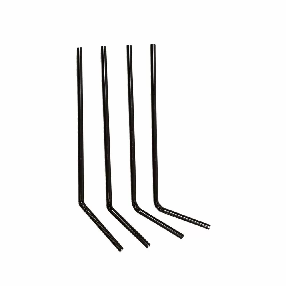 Трубочки для коктейля со сгибом черные, 21 см, d 5 мм, 1000 шт - фото 1 - id-p97677661