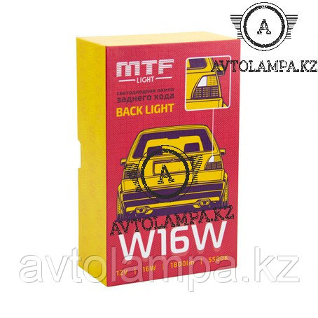 MTF W16W T10 W5W сигналдық жарықдиодты артқы жүріс шамы Back Light W16W ақ - фото 1 - id-p97693605