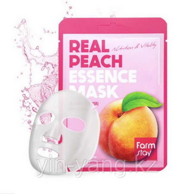 Маска тканевая для лица с экстрактом персика - Real peach essence mask, 23мл - фото 5 - id-p97694458