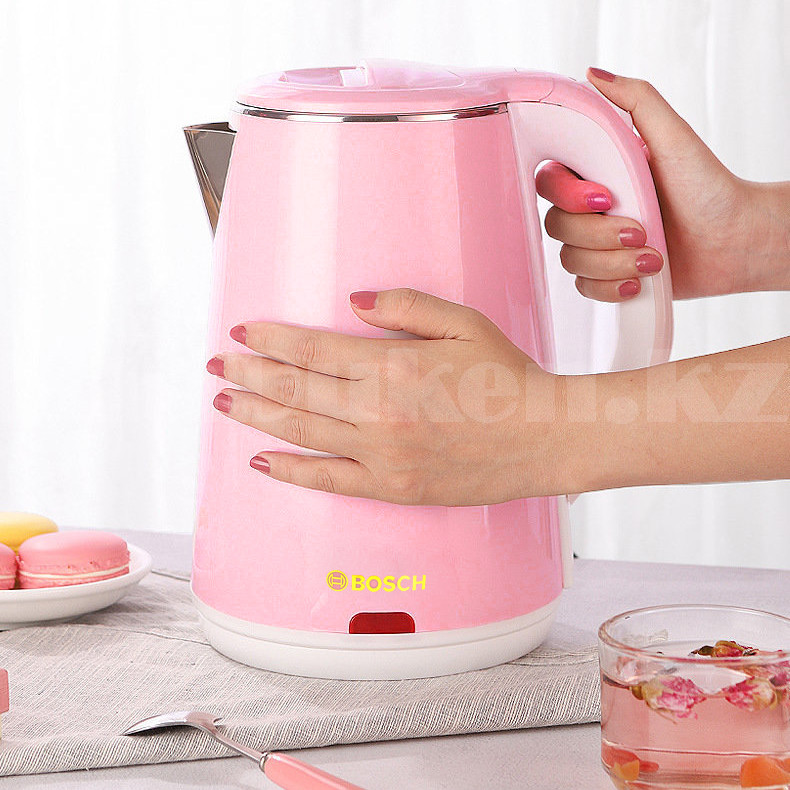 Электрический чайник термостойкий с функцией авто отключения и с подсветкой 2,5 л Bosch СH 7963 розовый - фото 6 - id-p97699850