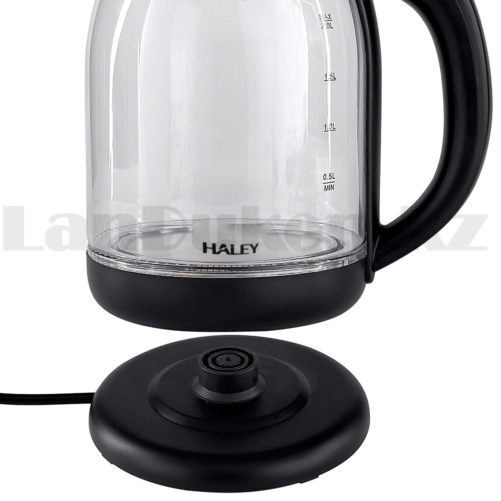 Электрический чайник термостойкий с функцией авто отключения и с подсветкой 2,2 л Haley HY 8852 стеклянный - фото 4 - id-p97702336