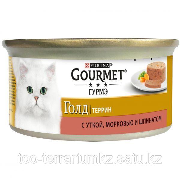 Корм для кошек Gourmet Голд Террин для кошек, утка, морковь и шпинат - фото 1 - id-p97702596