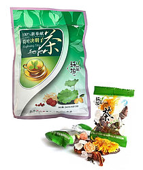 Целебный чай Китая «Ба Бао Ча с листьями лотоса и с черной смородиной», 12 пакетиков