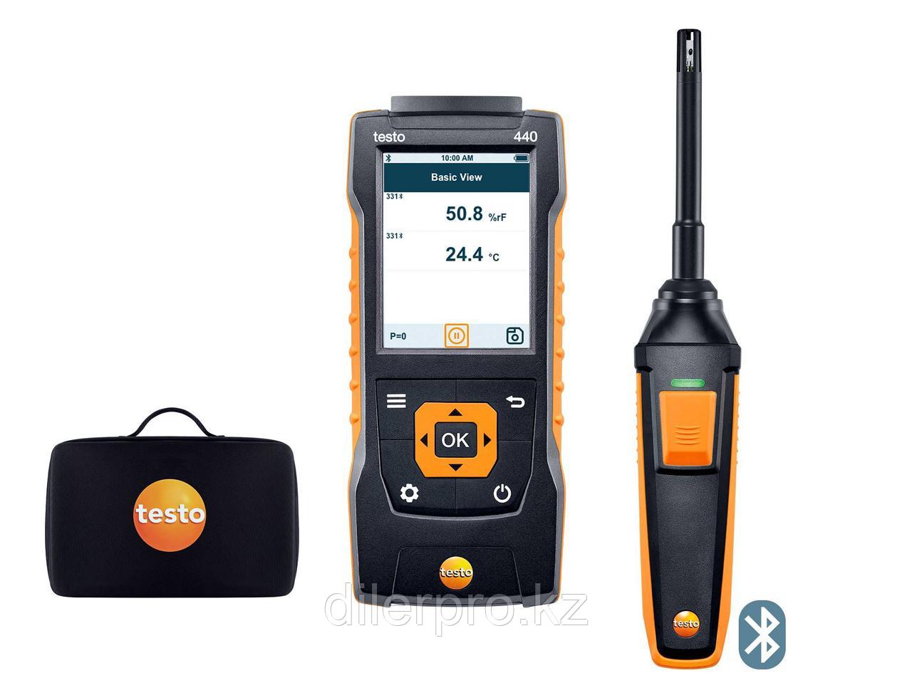 Testo 440. Комплект с Bluetooth-зондом влажности и температуры и кейсом - фото 1 - id-p67477641