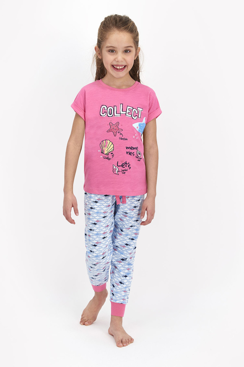 Пижама детская девичья* 2-3/ 92-98 см, Розовый - фото 1 - id-p97699767