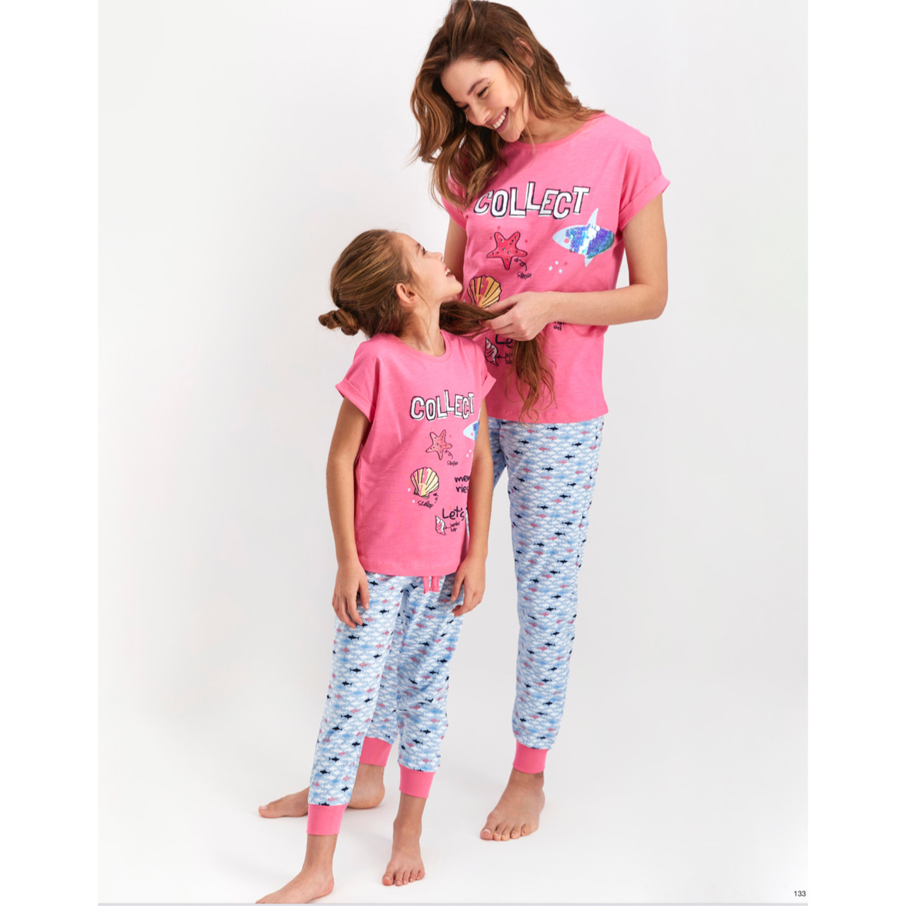 Пижама детская девичья* 6-7/ 116-122 см, Розовый - фото 2 - id-p97699771