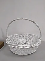 Корзина плетеная из лозы Белая 45*35  см