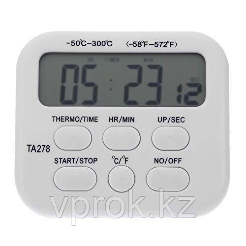 Термометр с таймером и щупом на проводе TA278, -50+300°C - фото 2 - id-p97708450