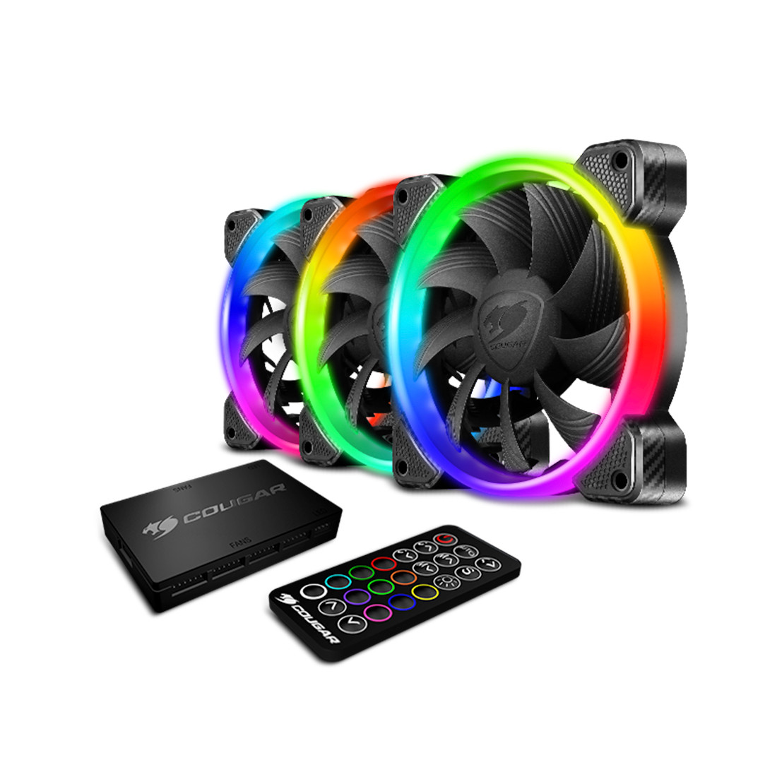 Комплект кулеров для компьютерного корпуса Cougar VORTEX HPB RGB COOLING KIT - 3 в1