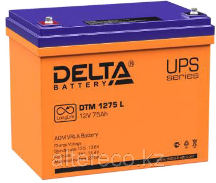 Аккумулятор Delta DTM 1275 L  (12В, 75Ач)