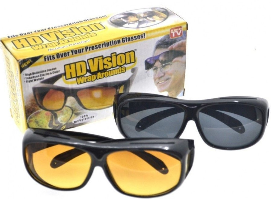 Уценка (товар с небольшим дефектом) Антибликовые очки для водителя HD Vision 2 пары День + Ночь (4580/2)